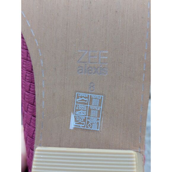 Zee Alexis Slip On Clogs Womens US 8 Woven Mule Heels Casual Cranberry Red - Picture 11 of 11